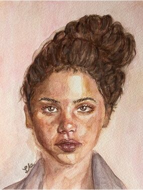 Original Watercolor Portrait Painting - watercolor on paper